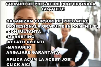 CURSURI DE PREGATIRE PROFESIONALA GRATUITE