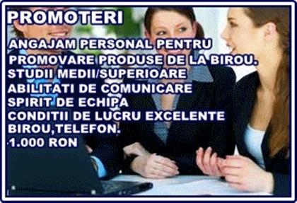 ANGAJAM PROMOTERI